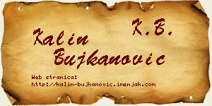 Kalin Bujkanović vizit kartica